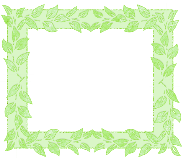 This png image - Green Transparent Frame with Leafs, is available for free download
