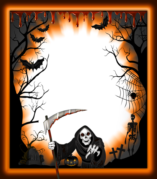 This png image - Halloween Grim Reaper Transparent Frame, is available for free download