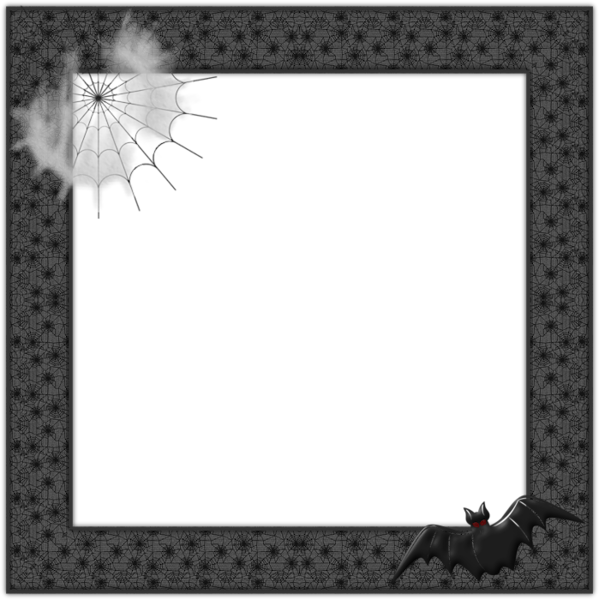 This png image - Halloween PNG Web and Bat Photo Frame, is available for free download