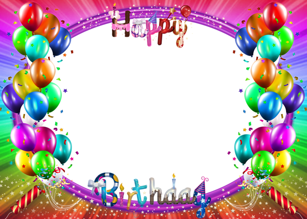 This png image - Happy Birthday Colorful PNG Frame, is available for free download