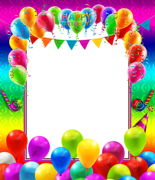Happy Birthday Colorful Transparent PNG Frame | Gallery Yopriceville ...