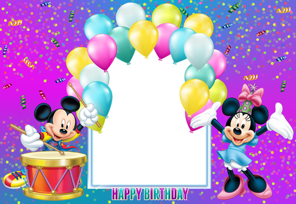 This png image - Happy Birthday Mickey Mouse Transparent Kids Frame, is available for free download