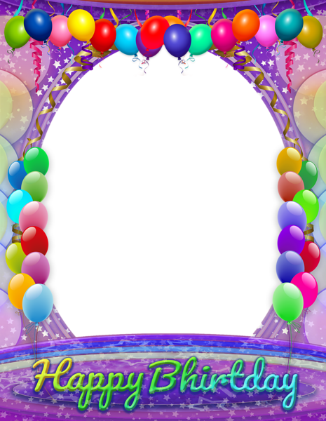 This png image - Happy Birthday Transparent Frame, is available for free download