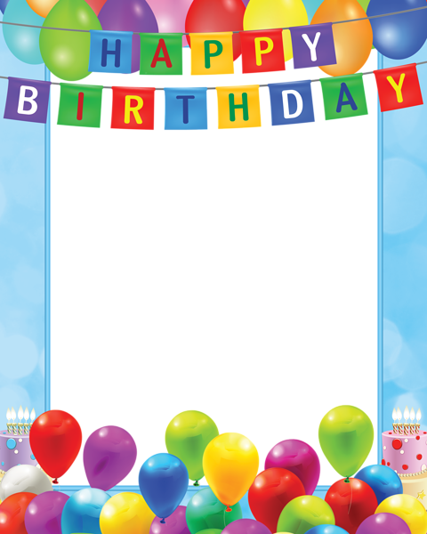This png image - Happy Birthday Transparent PNG Blue Frame, is available for free download