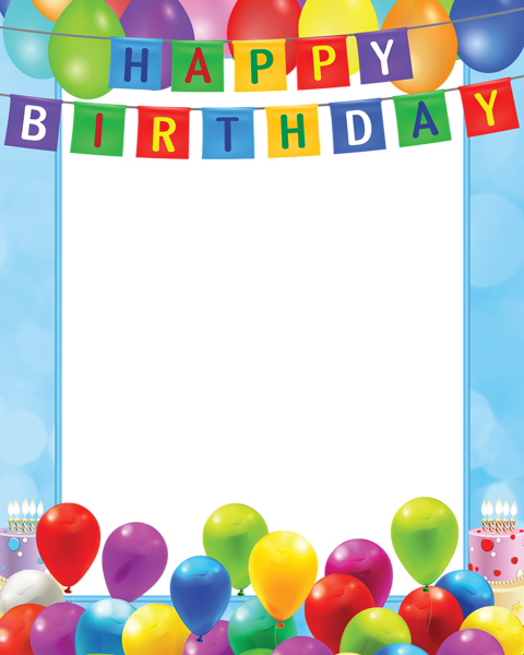 happy birthday transparent png blue frame gallery yopriceville