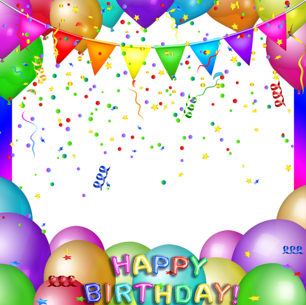 This png image - Happy Birthday Transparent Party PNG Frame, is available for free download