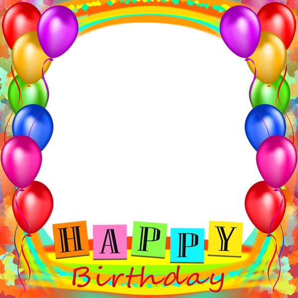 Happy Birthday Yellow Festive PNG Frame | Gallery Yopriceville - High ...