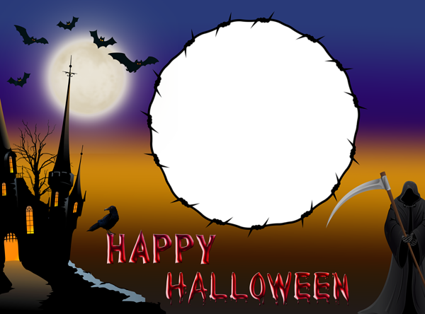 This png image - Happy Halloween Transparent PNG Frame, is available for free download