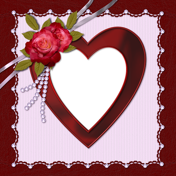 This png image - Heart Transparent Frame With Rose, is available for free download