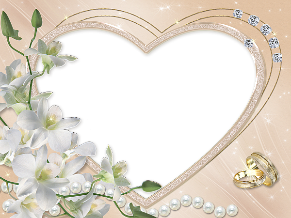 This png image - Heart Wedding Flower Transparent Frame, is available for free download