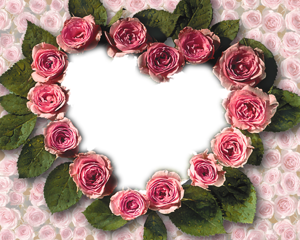 This png image - Hearts Of Roses Transparent Frame, is available for free download