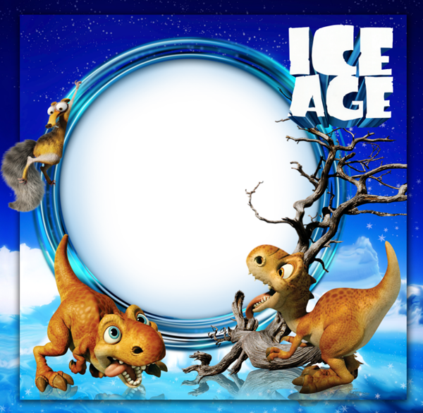 This png image - Ice Age Kids Photo Frame, is available for free download