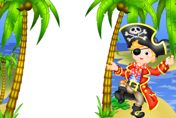 This png image - Kids Pirate Transparen PNG Frame, is available for free download