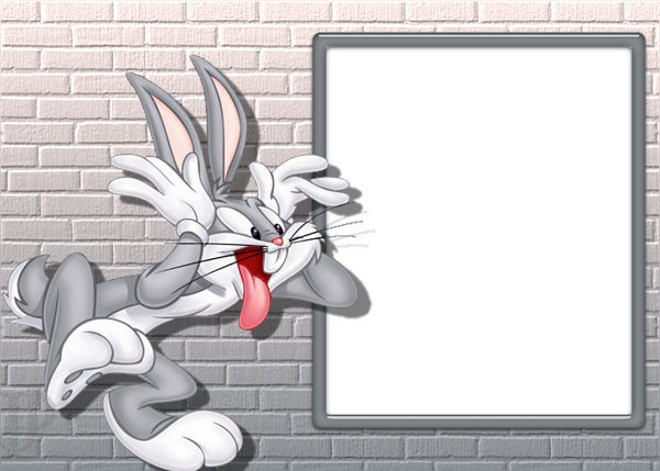 This png image - Kids Transparen PNG Photo Frame with Bugs Bunny, is available for free download