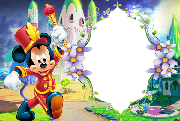This png image - Kids Transparent PNG Photo Frame with Micke Mouse, is available for free download