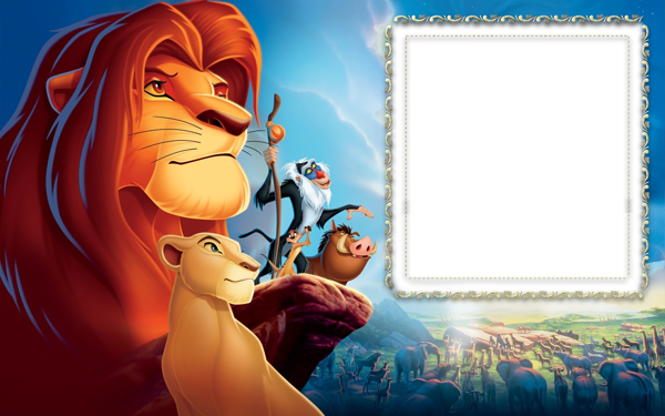This png image - King Lion in the Jungle Transparent Kids Frame, is available for free download