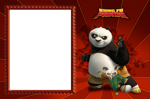 This png image - Kung Fu Panda Kids PNG Transparent Frame, is available for free download