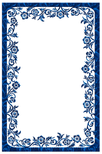 This png image - Large Blue Transparent Frame, is available for free download