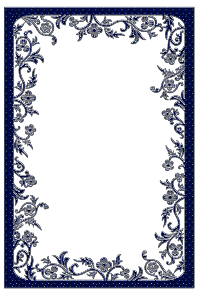 This png image - Large Dark Blue Transparent Frame, is available for free download