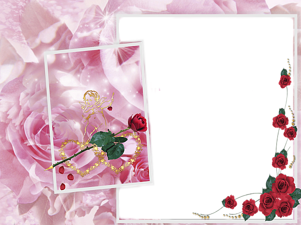 This png image - Large Transparent Frame Roses and Angel, is available for free download