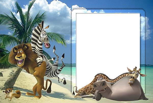 This png image - Large Transparent Frame Madagaskar, is available for free download