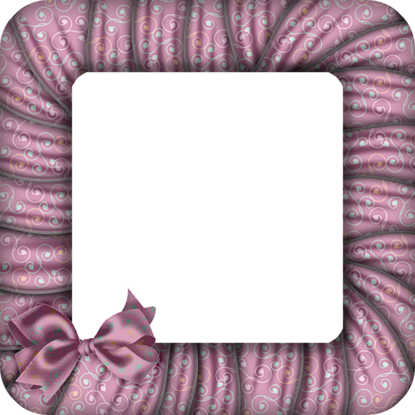 This png image - Large Transparent Pink Photo Frame PNG with Bow, is available for free download