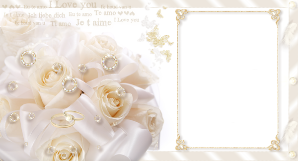 This png image - Large Transparent Wedding Frame, is available for free download