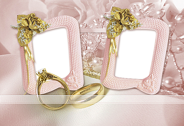 This png image - Large Transparent Wedding Frame with Rings, is available for free download