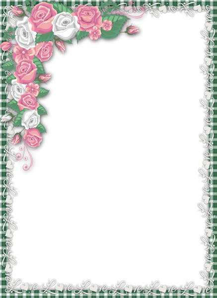 This png image - Love PNG Transparent Frame with Roses, is available for free download
