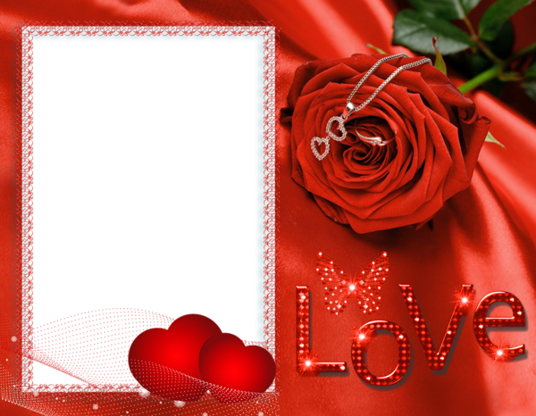This png image - Love Transparent PNG Frame with Rose, is available for free download