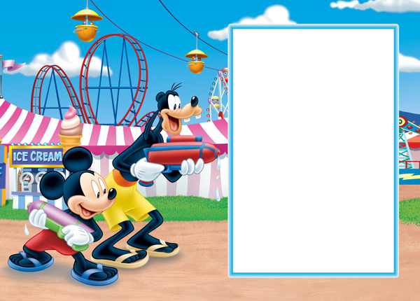 This png image - Mickey Goofy Transparent Kids Frame, is available for free download