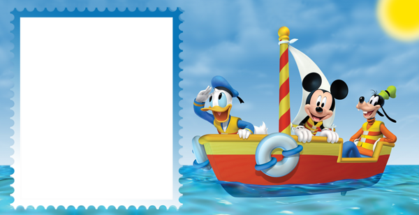 This png image - Mickey Mouse & Friends Sea Kids Frame, is available for free download