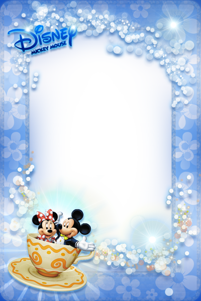 Mickey Mouse Blue Kids Photo Frame | Gallery Yopriceville - High