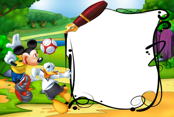 This png image - Mickey Mouse and Duck Kids Transparent PNG Photo Frame, is available for free download
