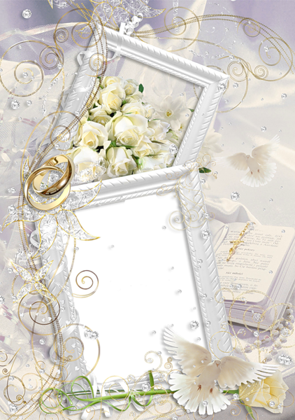 This png image - Nice Wedding PNG Photo Frame, is available for free download