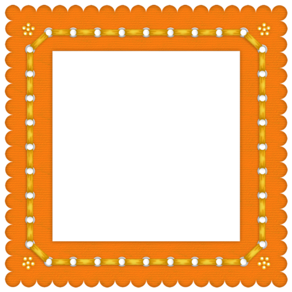This png image - Orange Summer Colored Transparent Frame, is available for free download