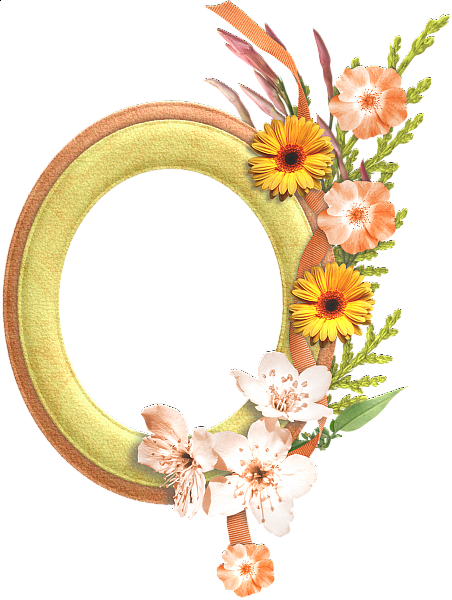 This png image - Oval Yellow Frame with Flowers, is available for free download