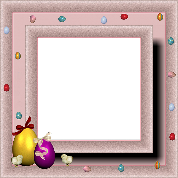 This png image - Pink Easter Frame, is available for free download