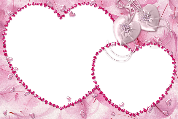 This png image - Pink Heart Transparent Frame, is available for free download