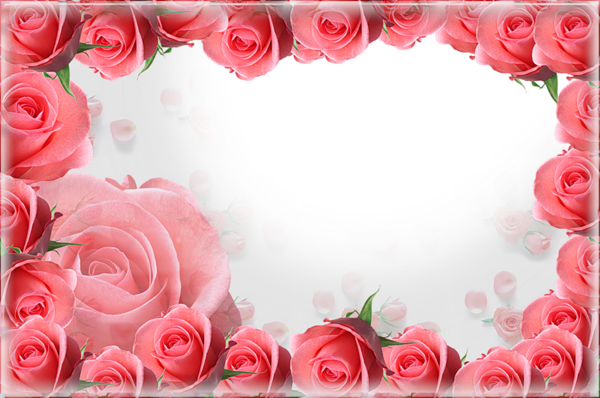 This png image - Pink PNG Roses Frame, is available for free download