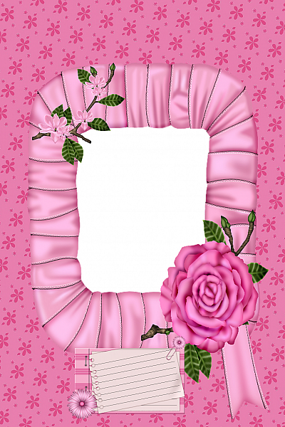 This png image - Pink Rose Photo Frame, is available for free download