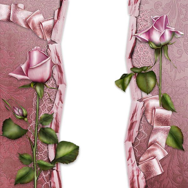 This png image - Pink Roses Beautiful Transparent Frame, is available for free download