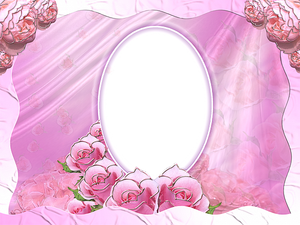 This png image - Pink Roses Transparent Frame, is available for free download
