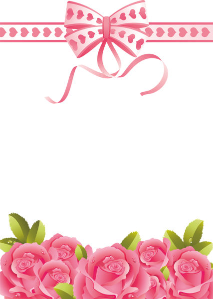 Pink Roses Transparent PNG Photo Frame  Gallery 