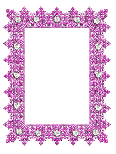 This png image - Pink Transparent Frame with Diamonds, is available for free download