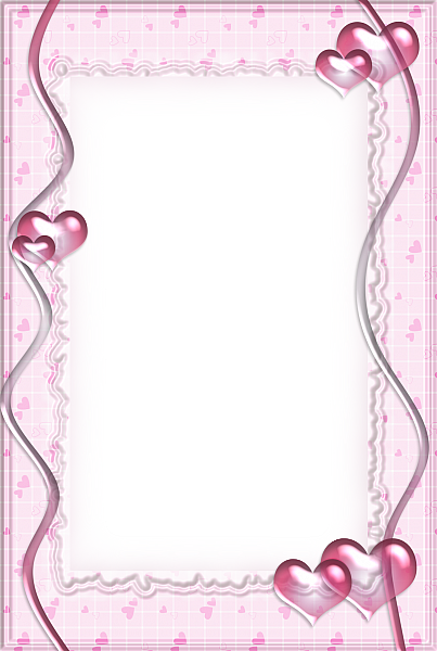 Pink Transparent Frame with Hearts | Gallery Yopriceville - High