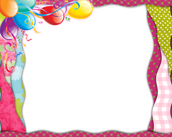 This png image - Pink Transparent PNG Frame with Balloons, is available for free download