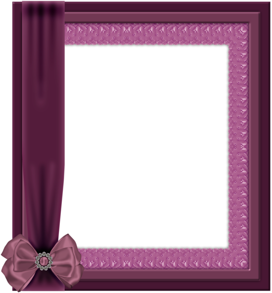 This png image - Pink Transparent PNG Frame with Bow, is available for free download
