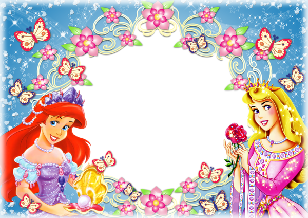 This png image - Princess Blue Kids Transparent Frame, is available for free download