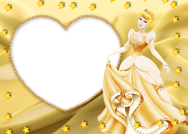 This png image - Princess Kids Yellow Transparent Frame, is available for free download